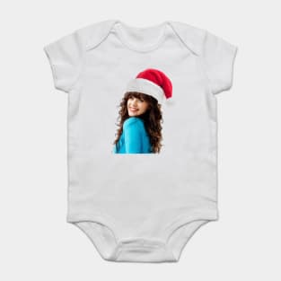 New Girl Christmas Baby Bodysuit